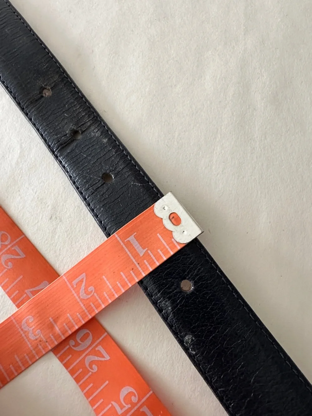 VINTAGE PORTS INT. BUFFALO CALF LEATHER BELT M